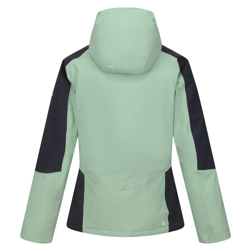 Chaqueta Acolchada Highton de Elástico para Mujer Verde Tranquilo, Gris Seal