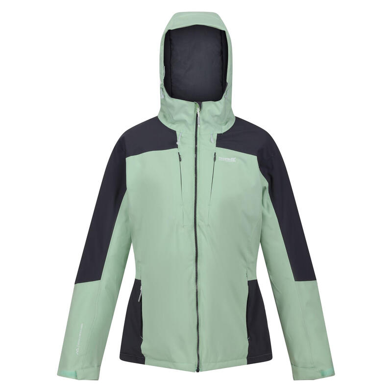 Veste imperméable HIGHTON Femme (Menthe douce / Gris phoque)