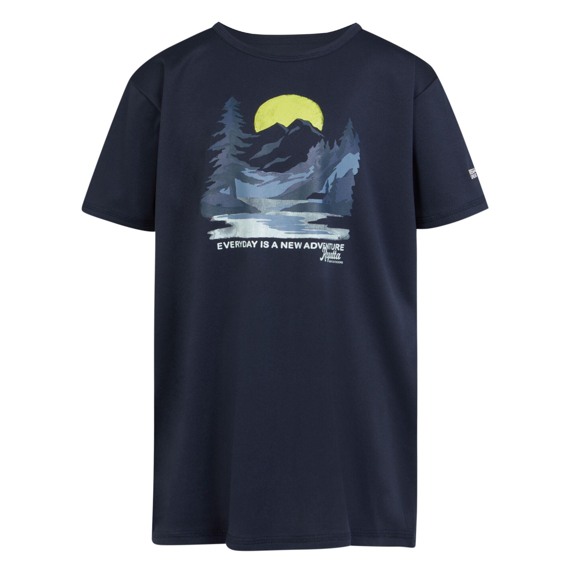 REGATTA Childrens/Kids Alvardo VIII Scenery TShirt (Navy)