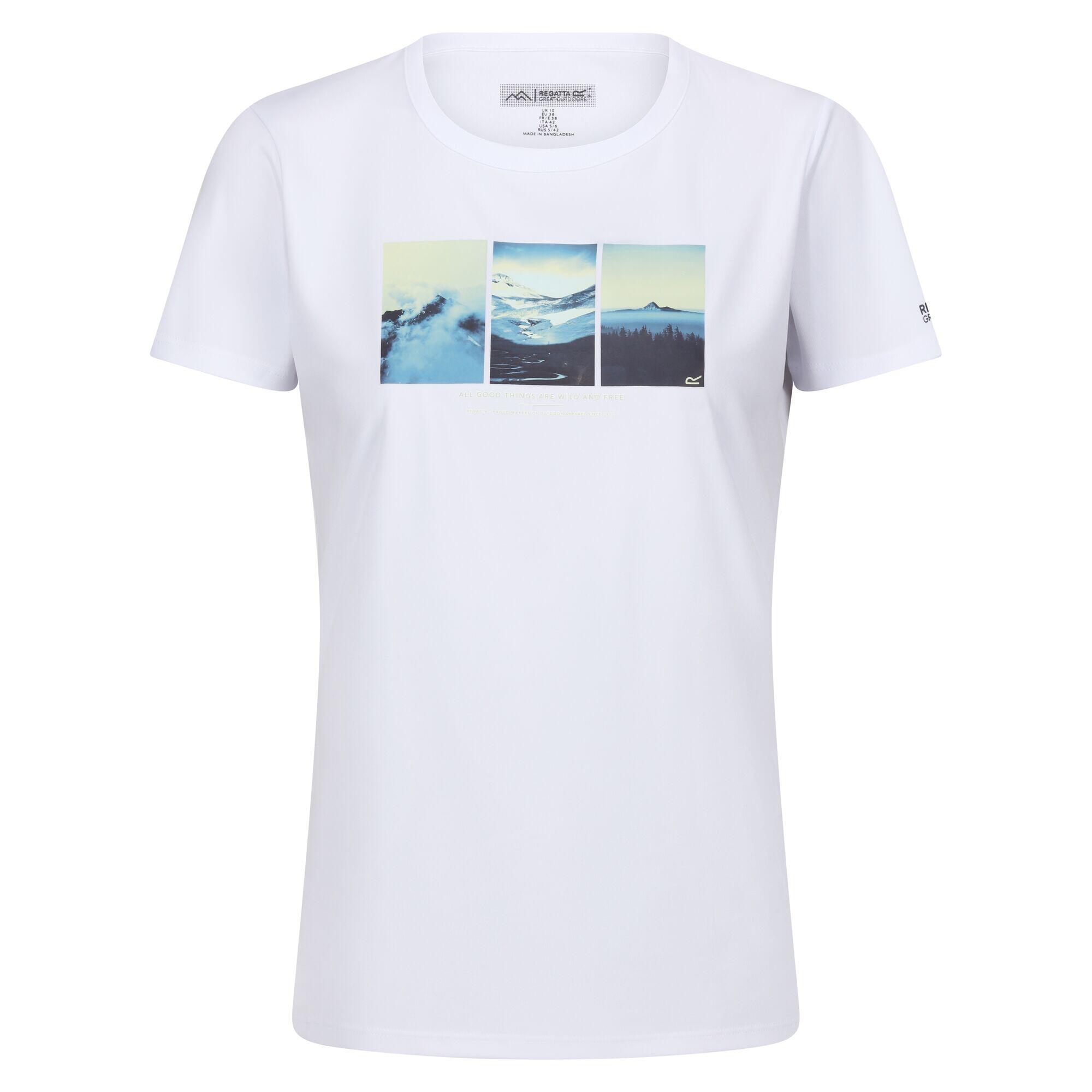 Regatta - Tshirt Motif/style Montagne Fingal Femme (blanc) - T-shirt Manches Courtes - Blanc - 52 2xl - Decathlon