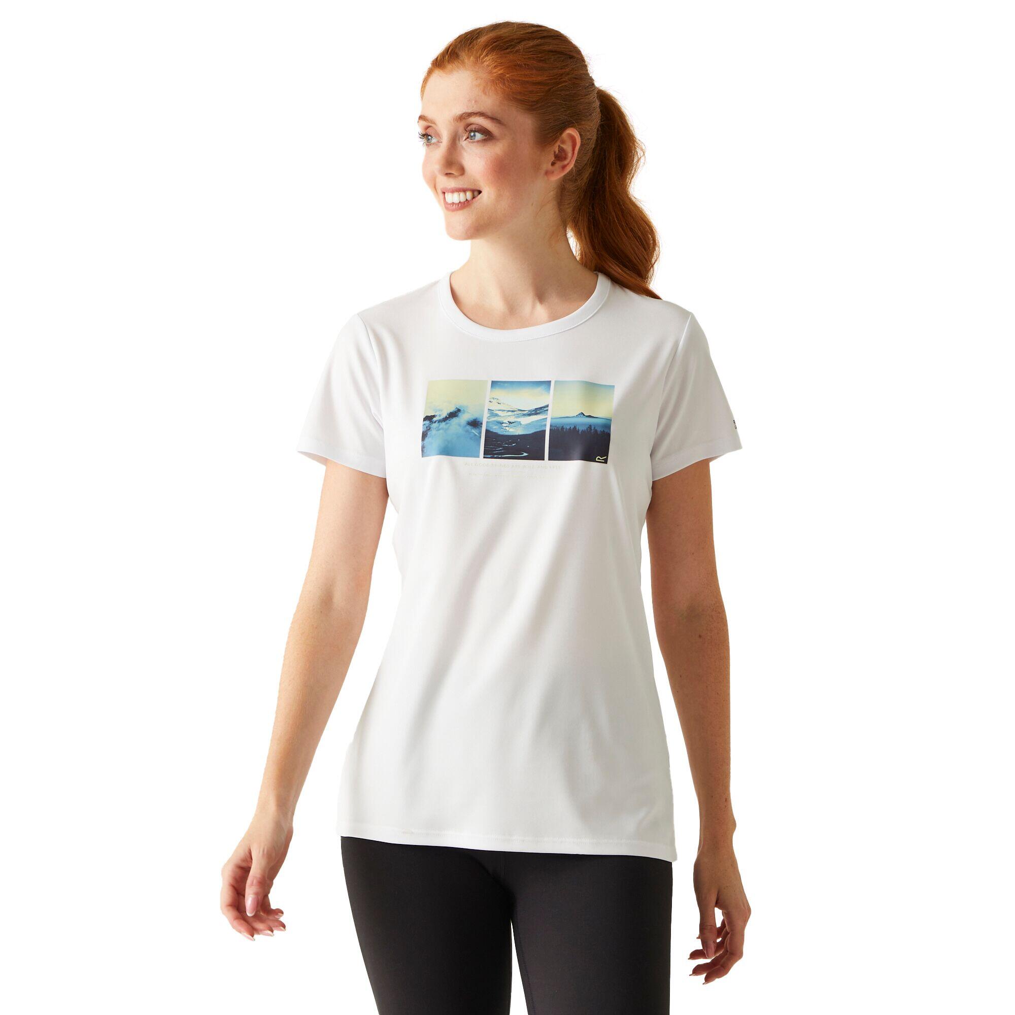 Womens/Ladies Fingal VIII Mountain TShirt (White) 4/5