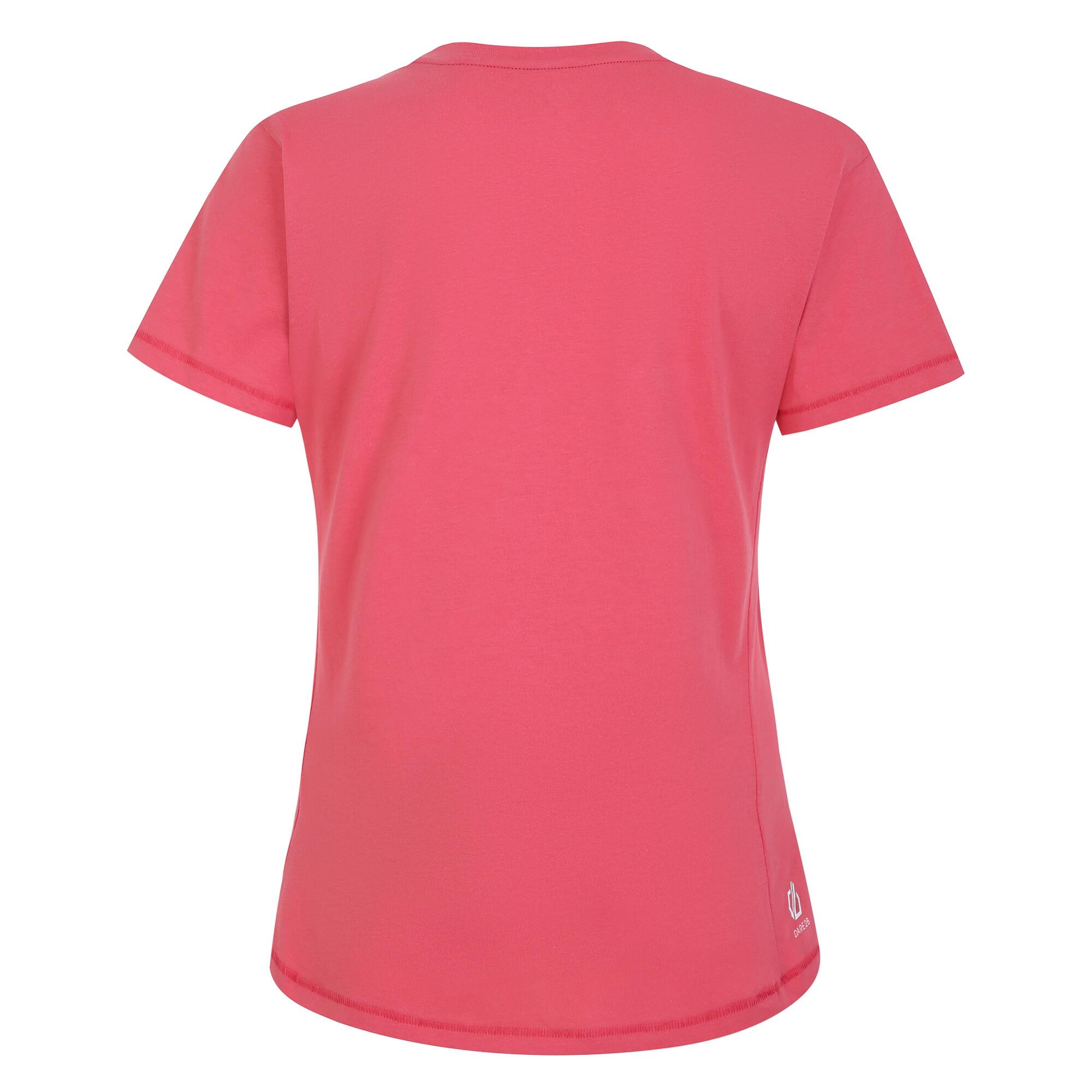 Womens/Ladies Tranquility II Heart TShirt (Sorbet Pink) 2/4