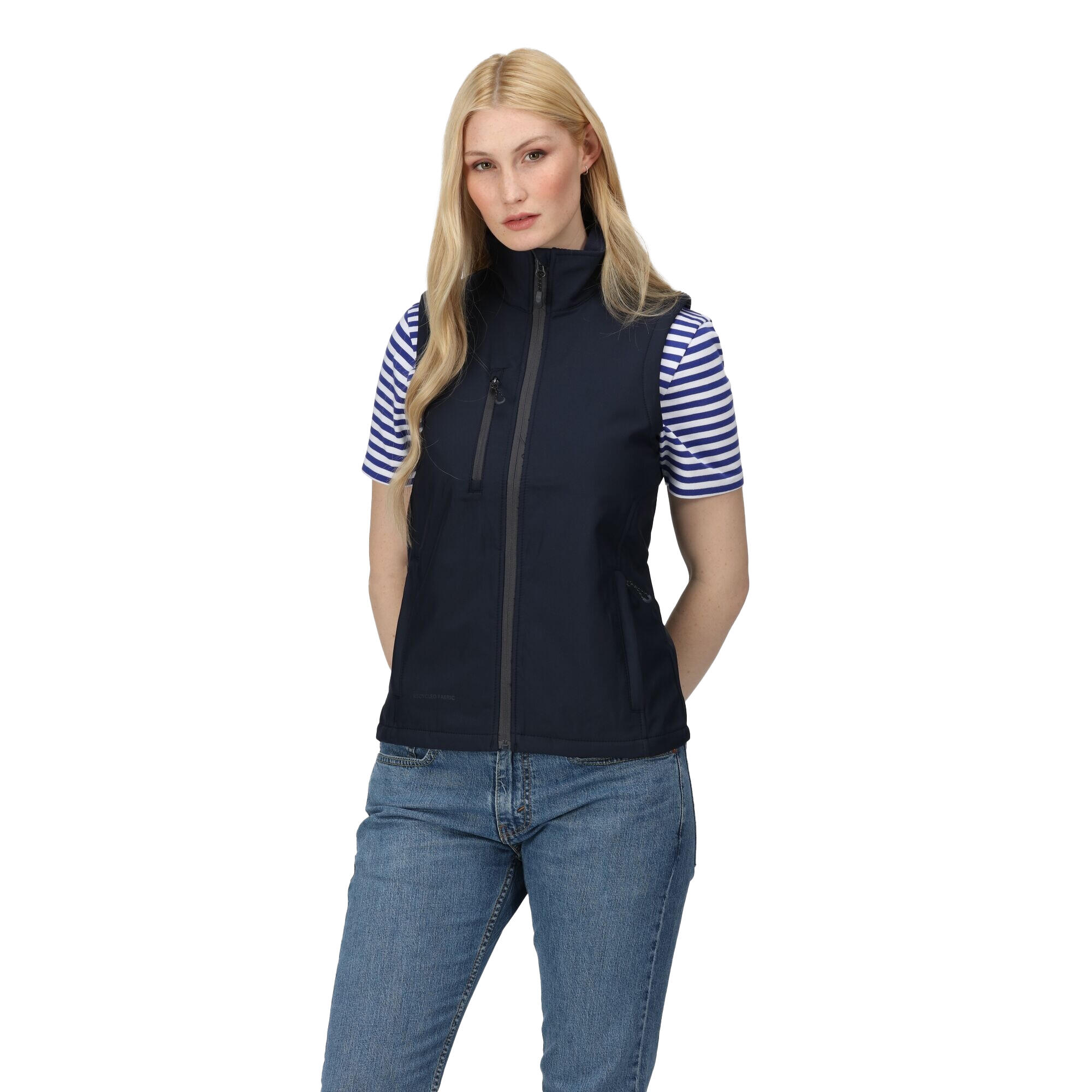 Womens/Ladies Honestly Made Body Warmer (Navy) 3/4