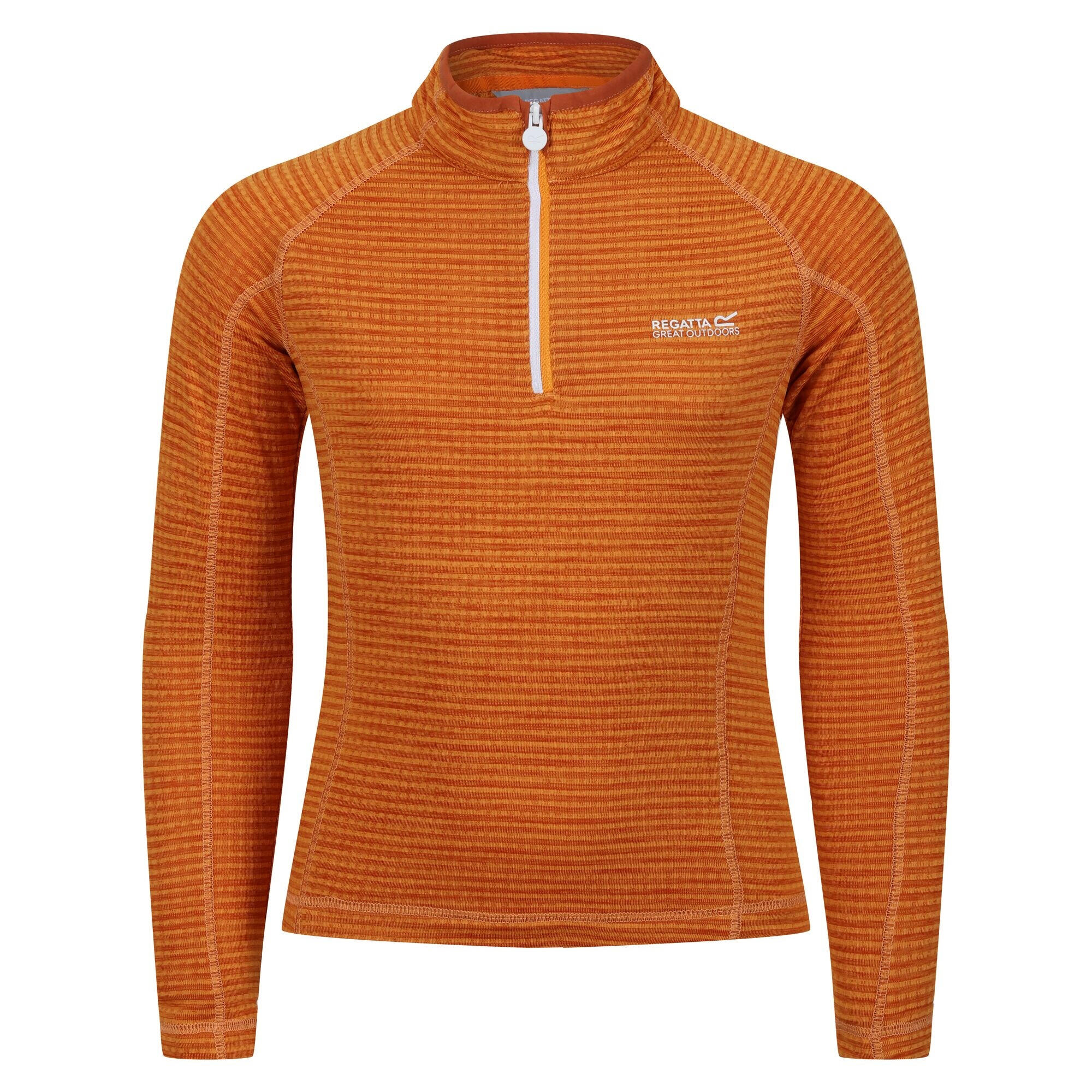 Childrens/Kids Berley Half Zip Long Sleeved Top (Orange Pepper) 1/4