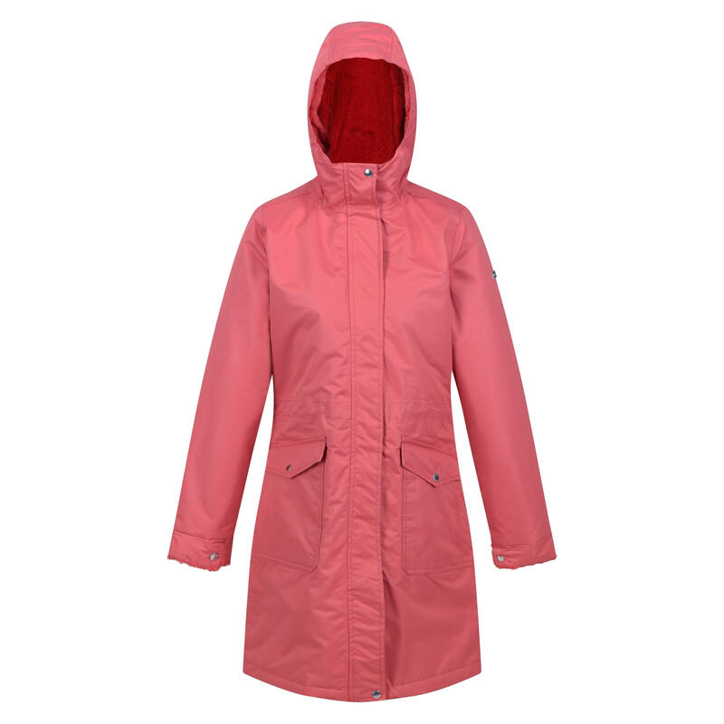 Dames Romine Waterdichte Parka (Mineraal Rood)