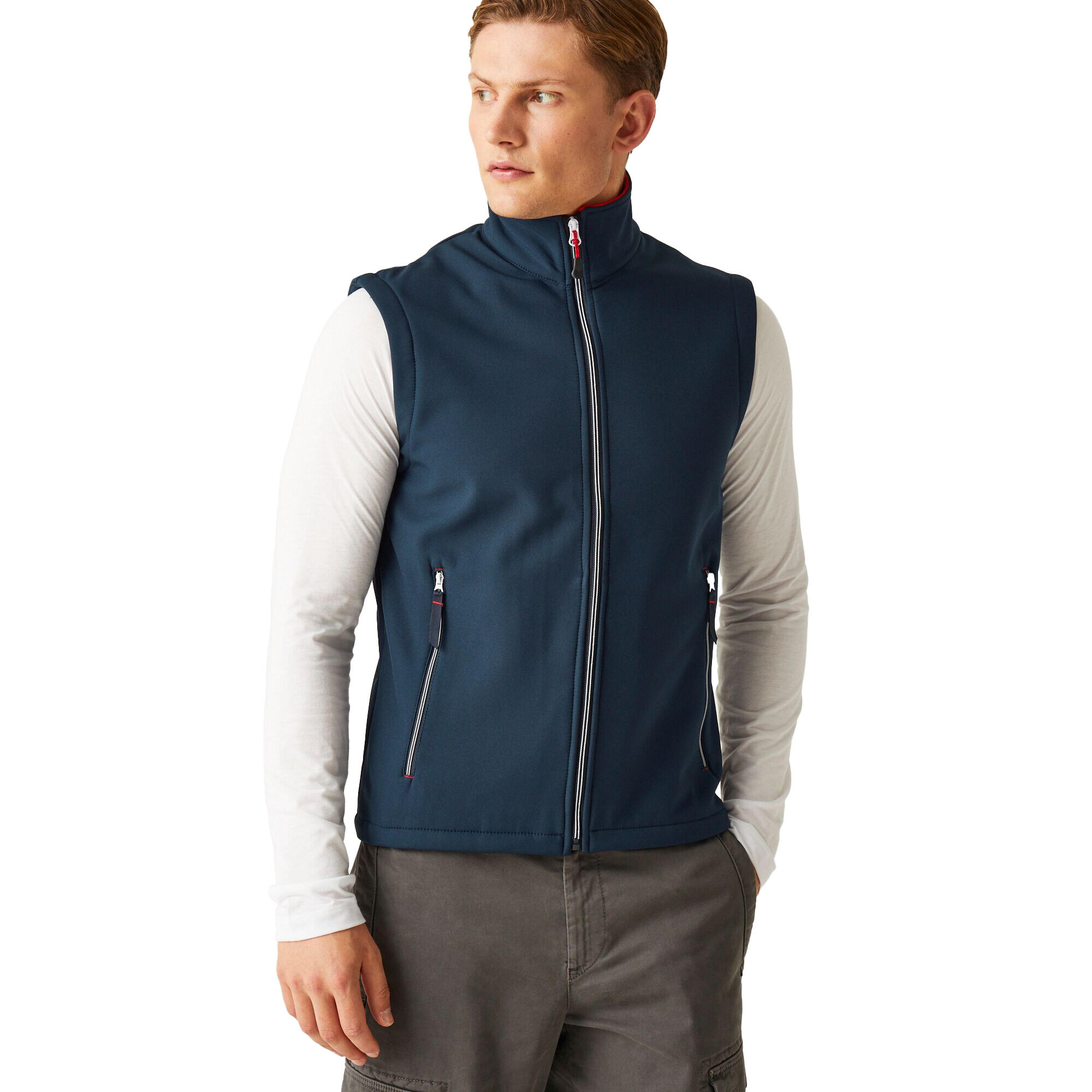 Veste Sans Manches Homme (Bleu Marine / Rouge Classique) 4/5