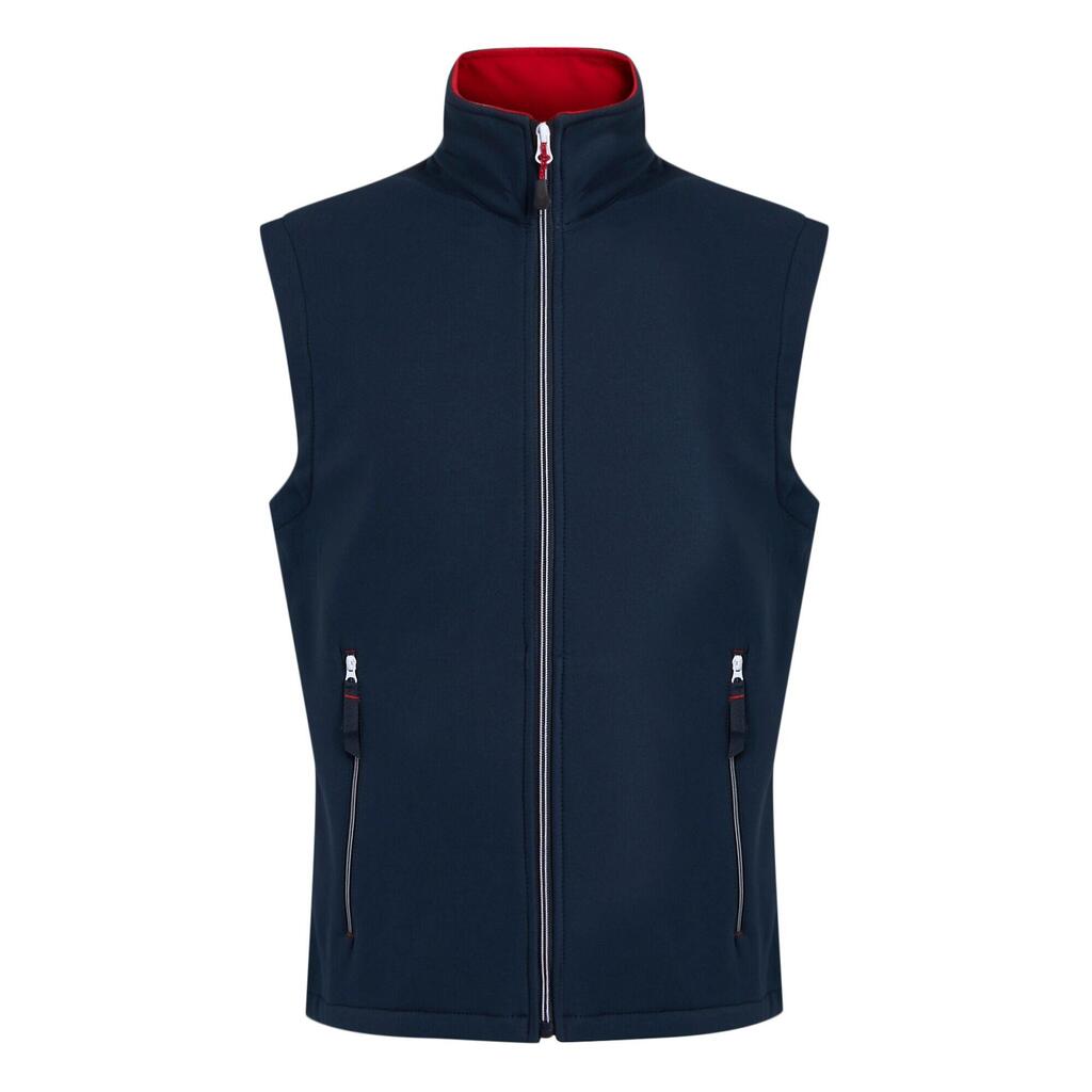 Mens Softshell 2 Layer Body Warmer (Navy/Classic Red)