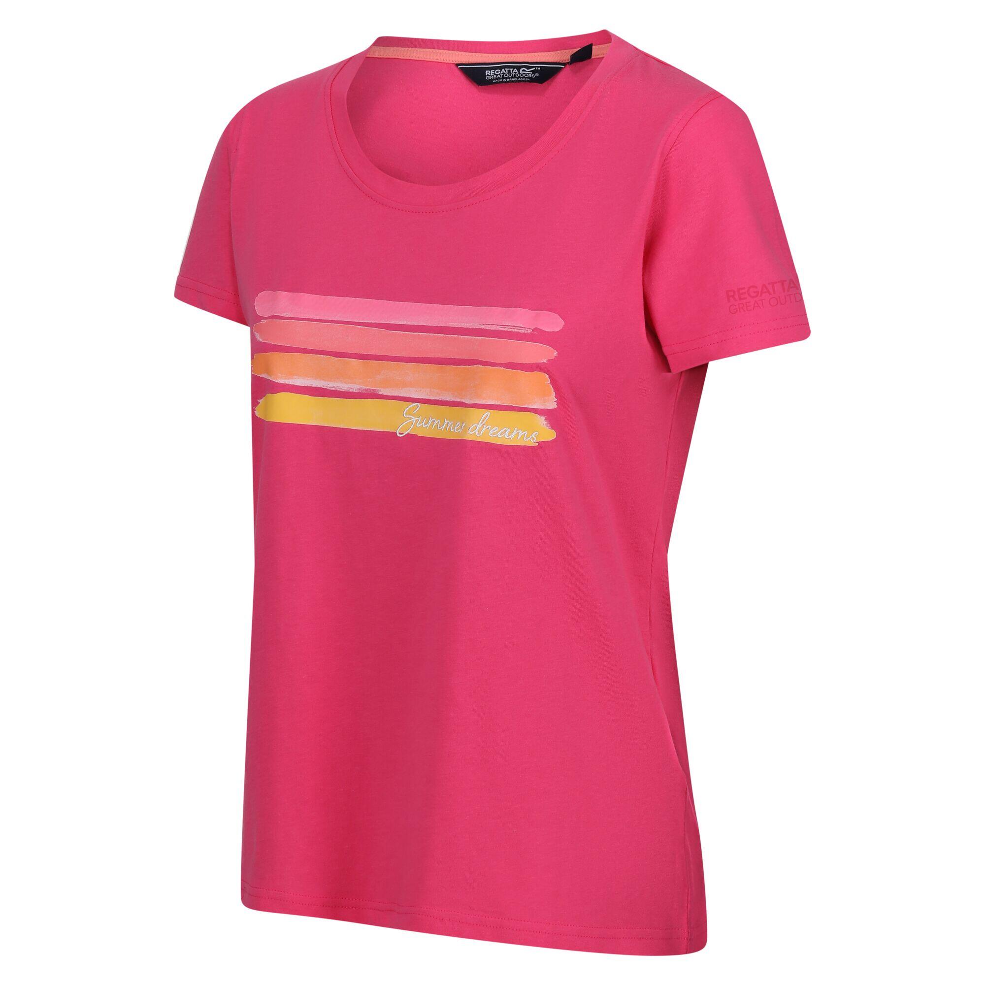 Womens/Ladies Filandra VIII TShirt (Hot Pink) 3/5
