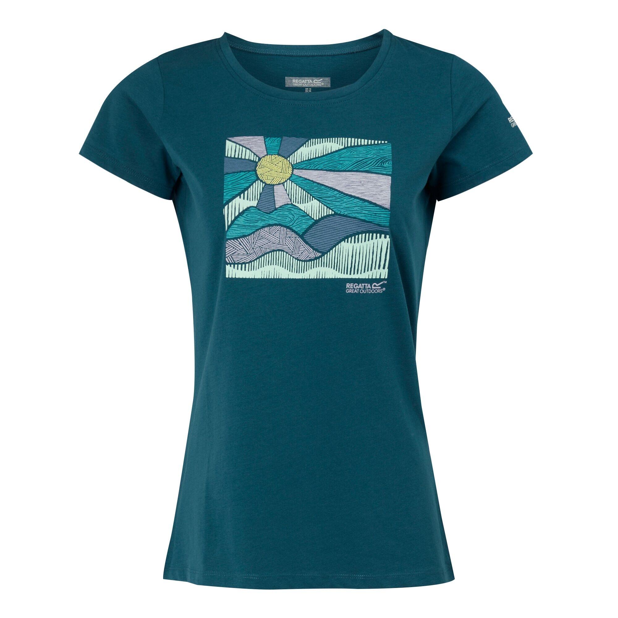 REGATTA Womens/Ladies Breezed IV Sun TShirt (Moroccan Blue)