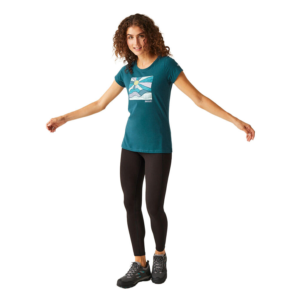 Women's BREEZED T-shirt (Moroccan blue)