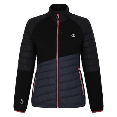 Dames lexan hybride jas (zwart/ebbenhout)