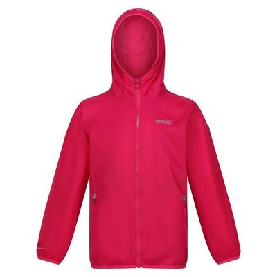 Groot buitenshuis kinderen/kinderen lever ii packaway rain jacket (roze)