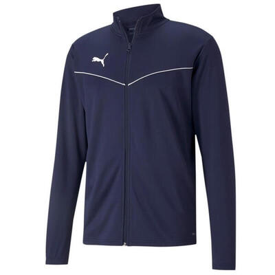 Puma teamrise training poly trainingsjack blauw sweatshirt volwassenen