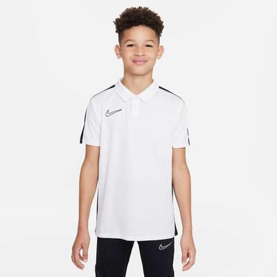 Nike unisex kids korte mouw polo y nk df acd23 in wit/zwart