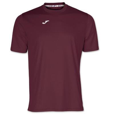 T-shirt korte mouwen hardlopen heren ronde halslijn burgundy