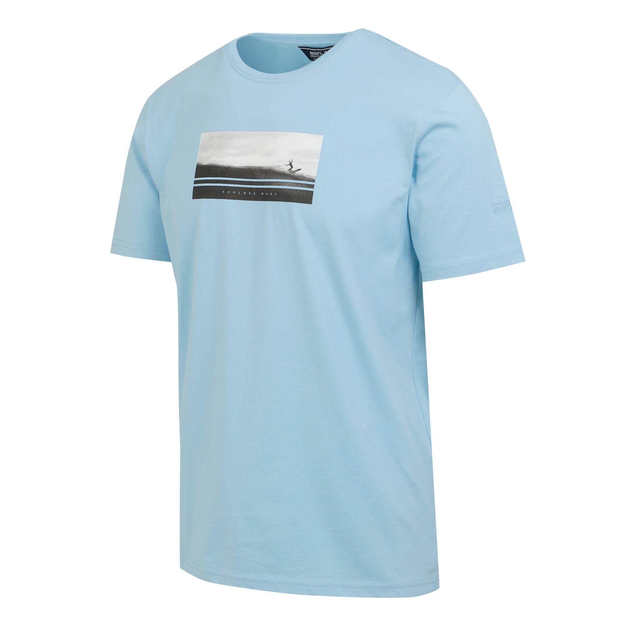 Mens Cline VIII Surfer TShirt (Powder Blue) 3/5