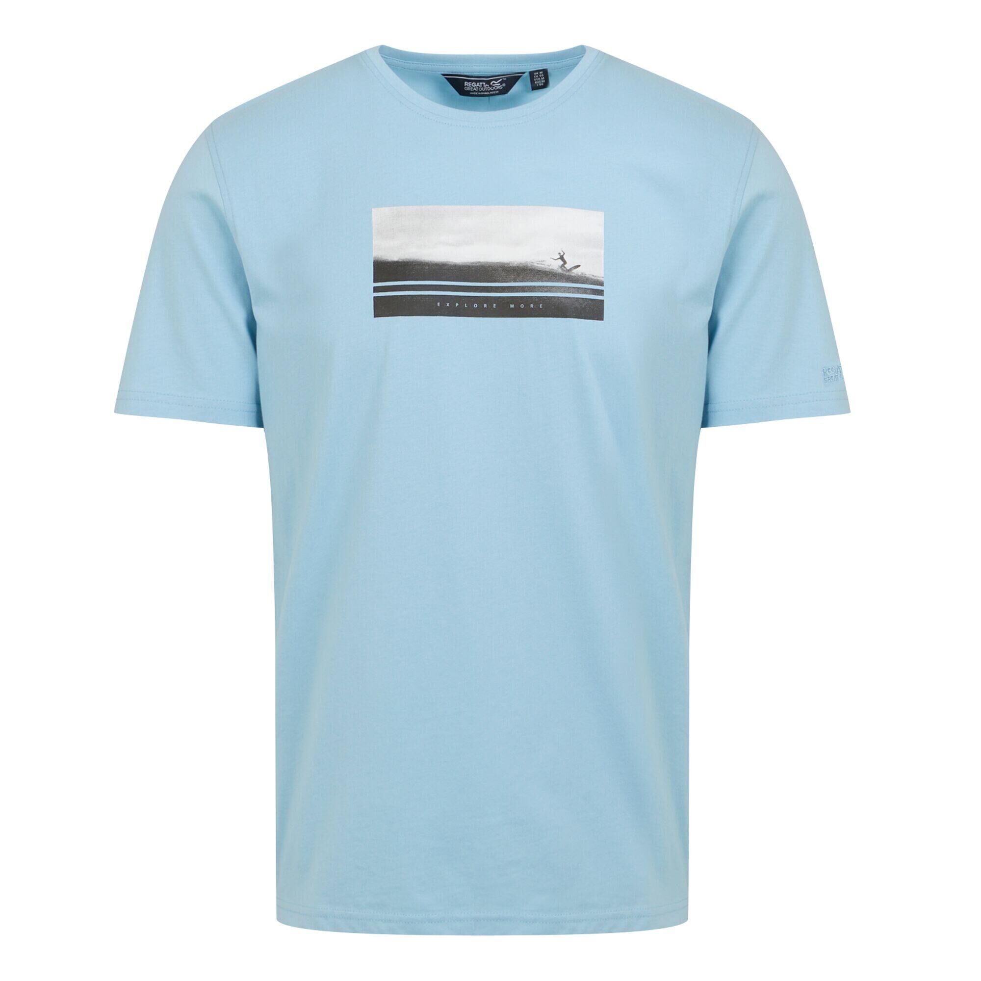 REGATTA Mens Cline VIII Surfer TShirt (Powder Blue)