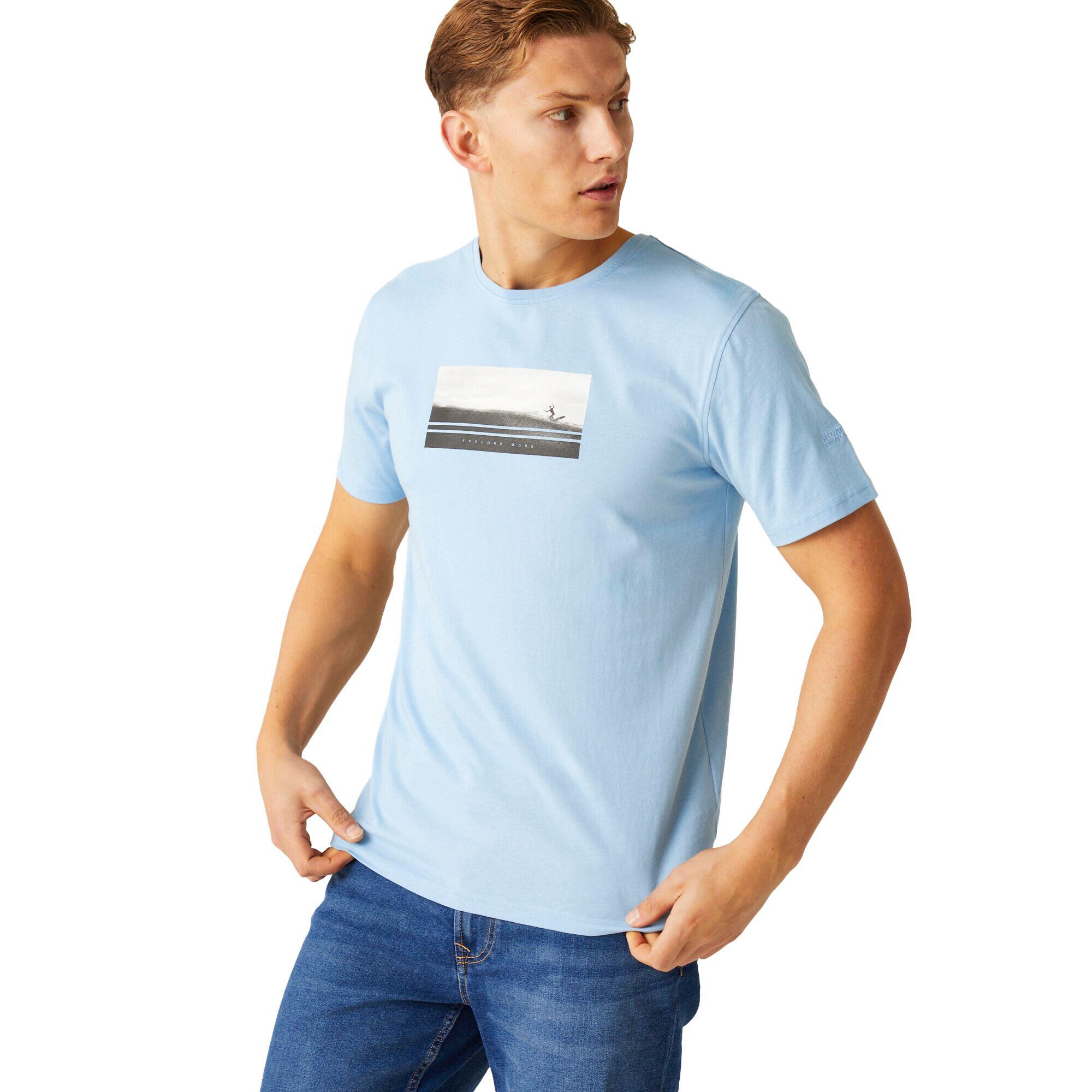 Mens Cline VIII Surfer TShirt (Powder Blue) 4/5