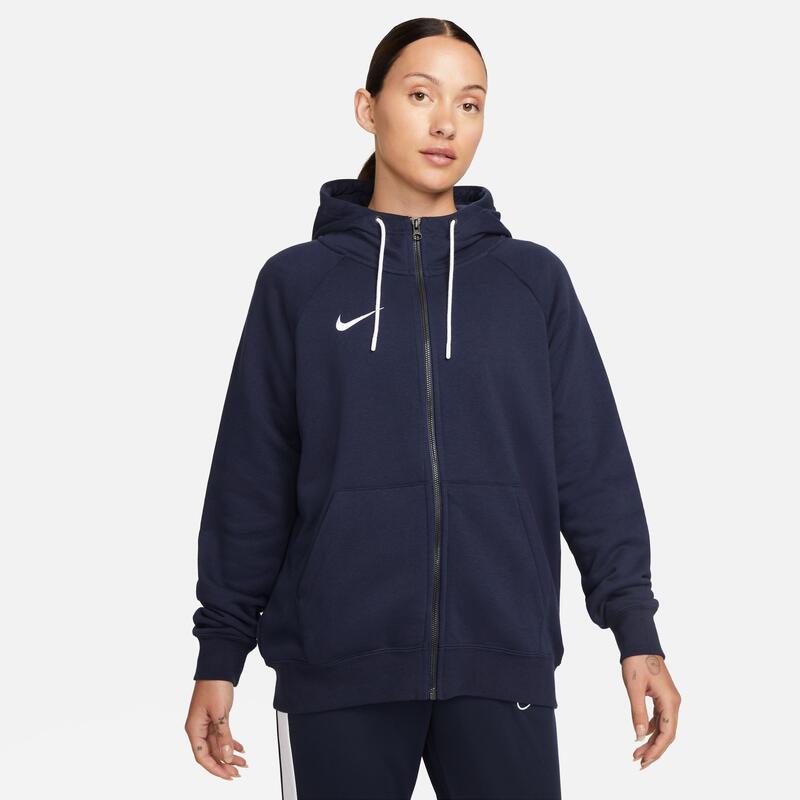 Felpa con cappuccio full zip donna nike blu