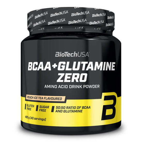 BCAA/Glutamine - BCAA+Glutamine Zero - Thé Glacé à la Pêche 480g