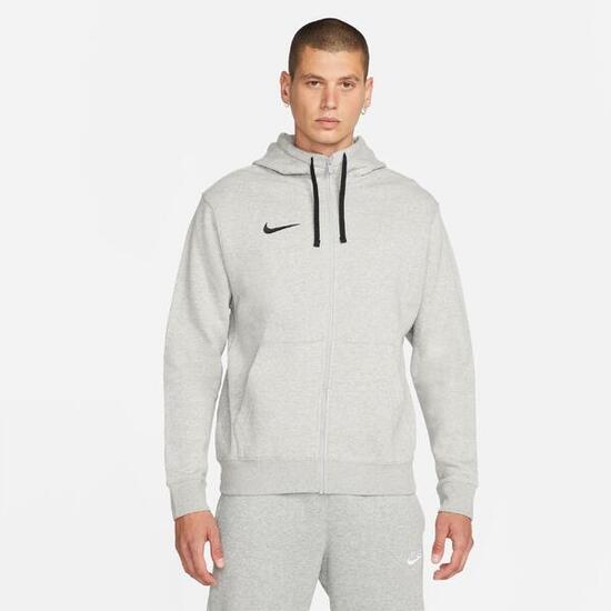 Felpa con cappuccio full zip uomo ( fleece) nike grigio
