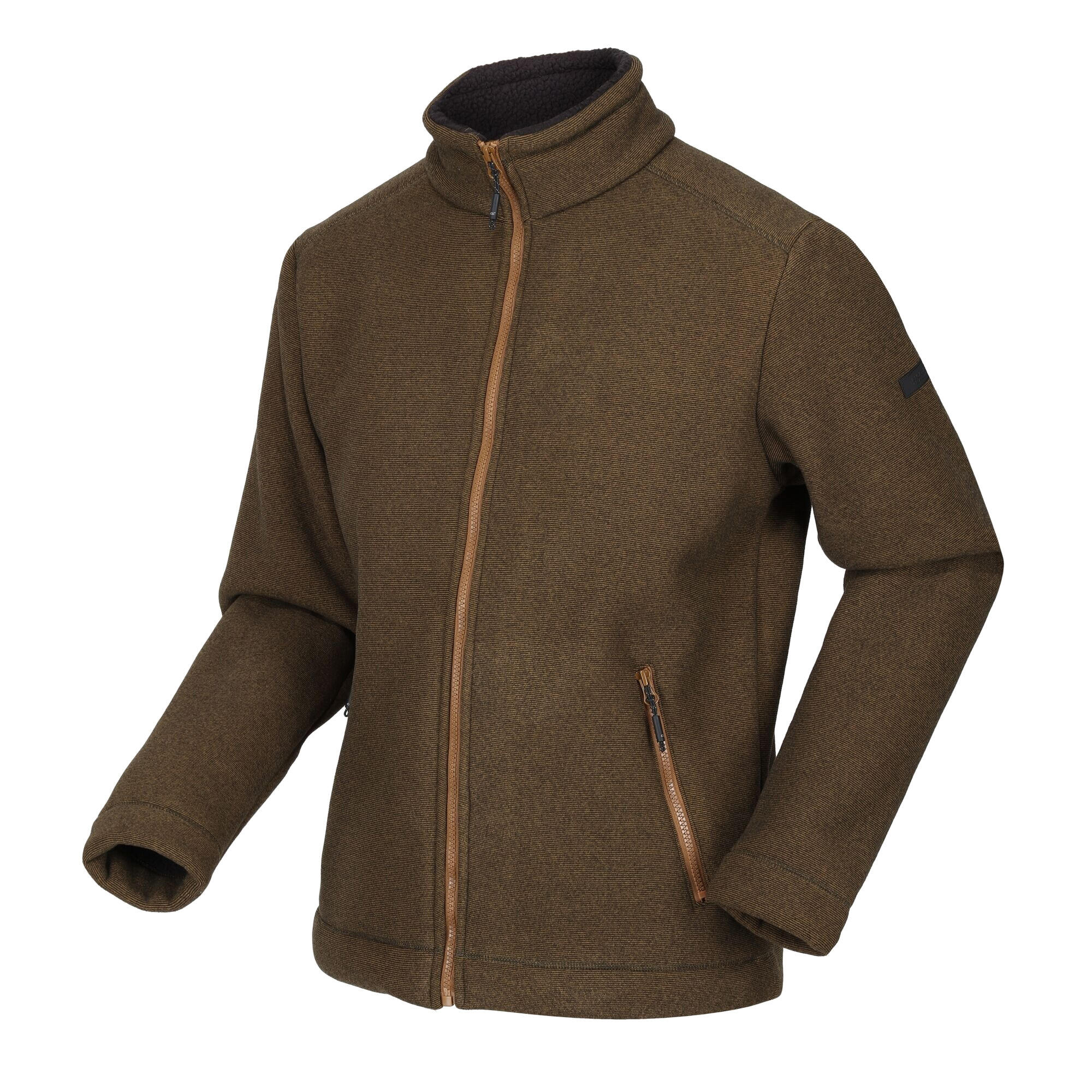 Mens Garrian II Full Zip Fleece Jacket (Umber) 3/5