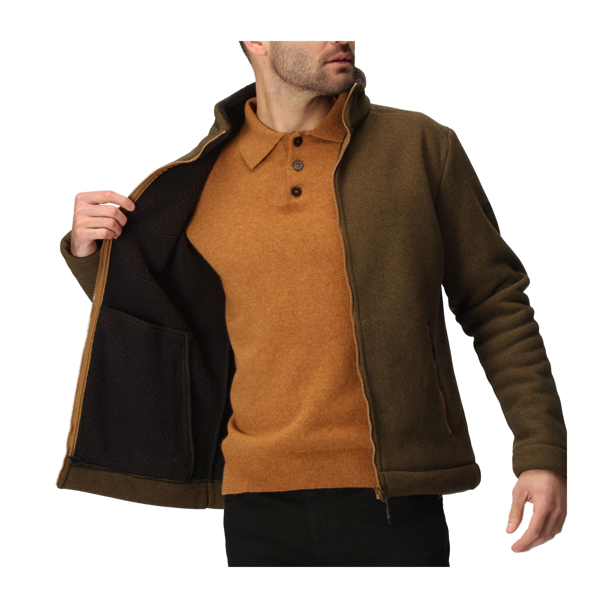Mens Garrian II Full Zip Fleece Jacket (Umber) 4/5