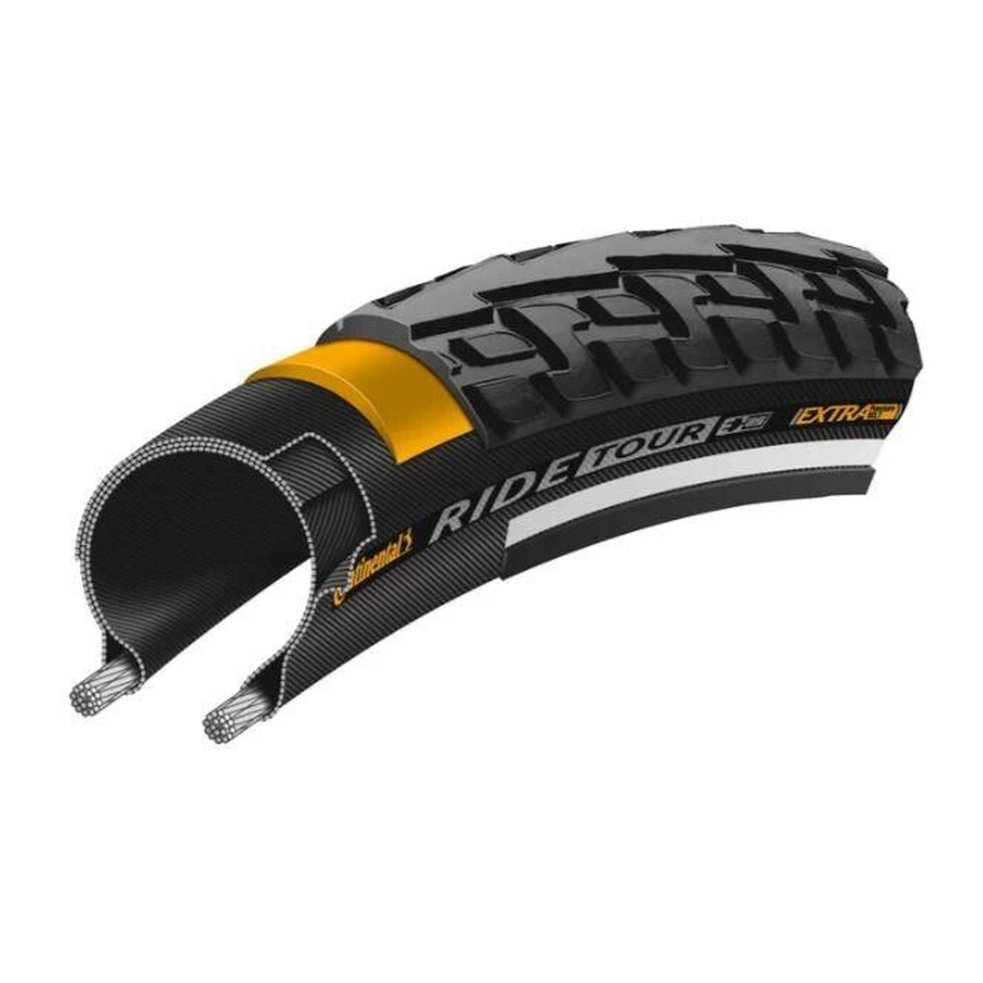 Pneu vtt/urbain 20x1.75 tr Continental ride tour tt noir (47-406)