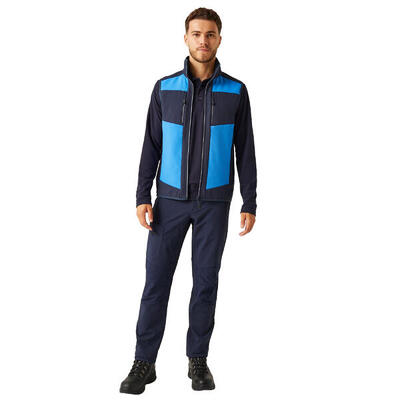 Softshell bodywarmer met kleurblok voor heren (mineraalgrijs/antraciet)