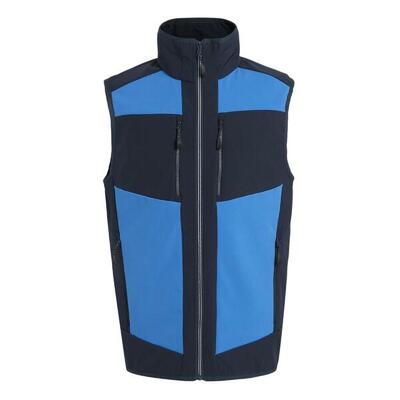 Softshell bodywarmer met kleurblok voor heren (sterk blauw/navy)