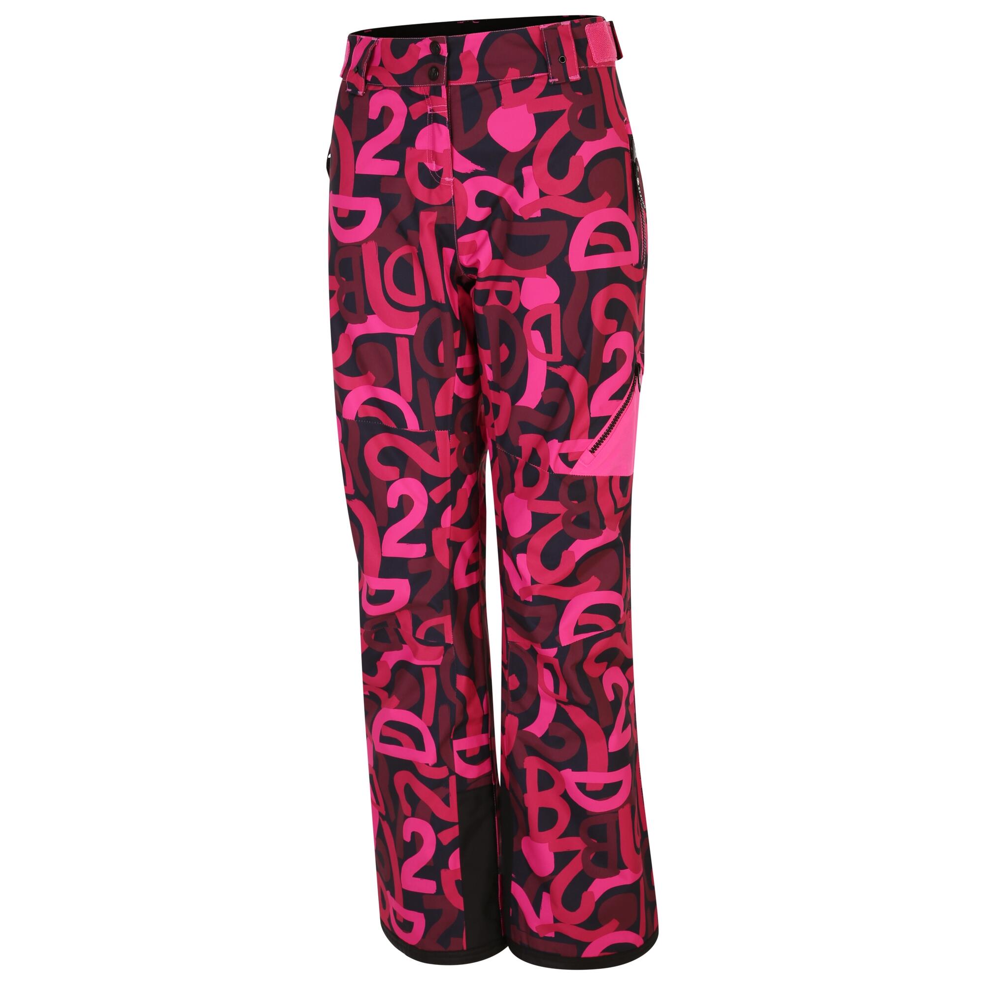 Womens/Ladies Ice Graffiti Ski Trousers (Pure Pink) 3/5