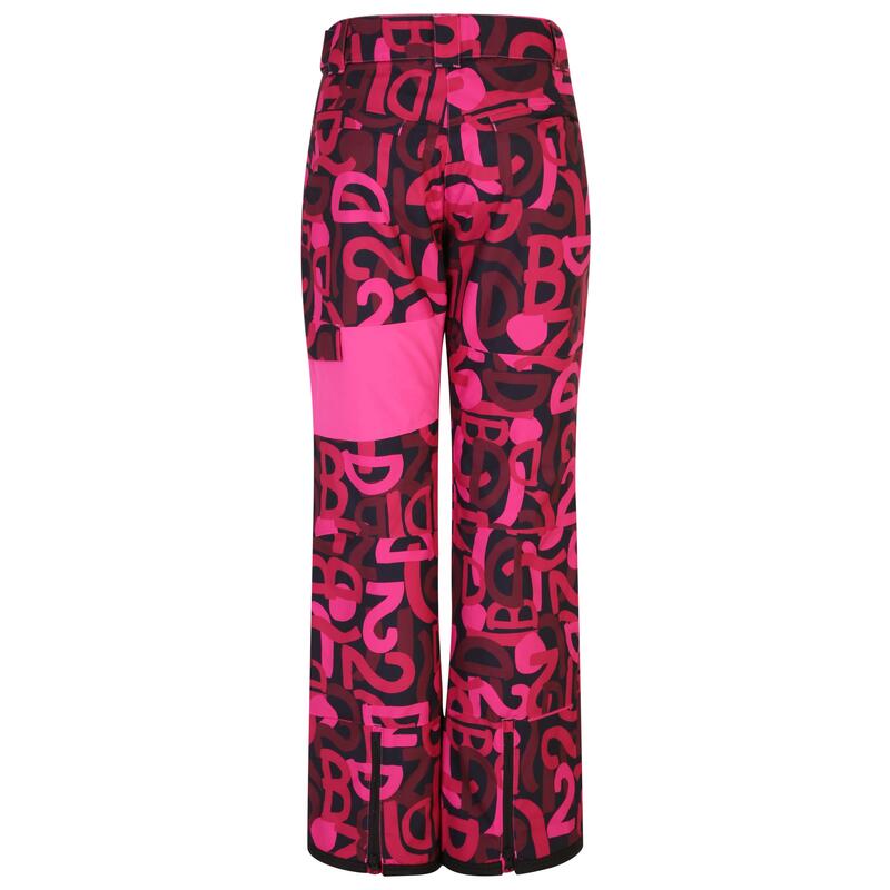 Pantalones de Esquí Ice Diseño Graffiti para Mujer Rosa Puro