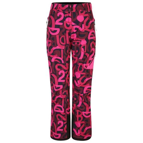 Donna Graffiti Pantaloni Da Sci Dare 2B Ice Rosa Puro