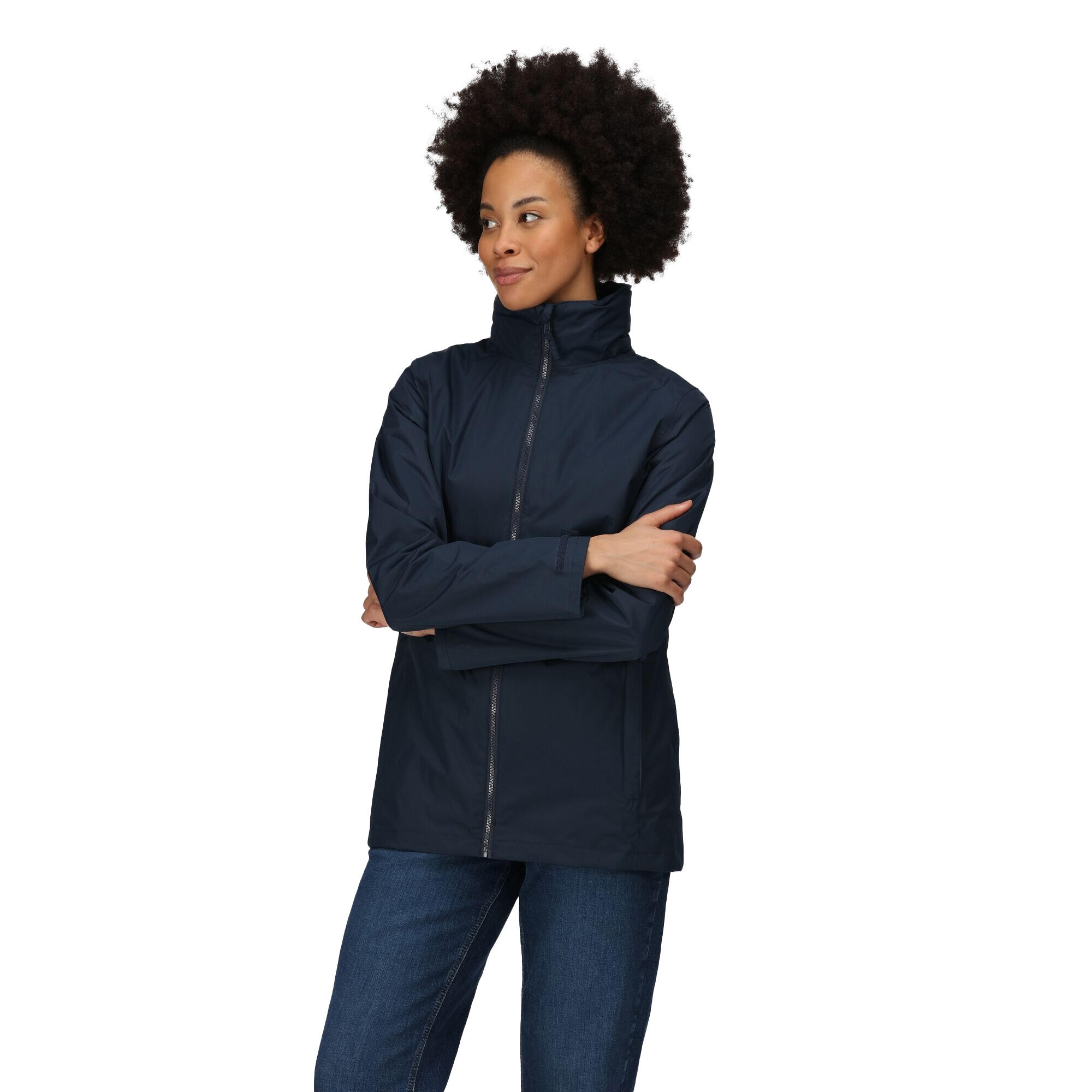 Womens/Ladies Waterproof Jacket (Navy) 4/5