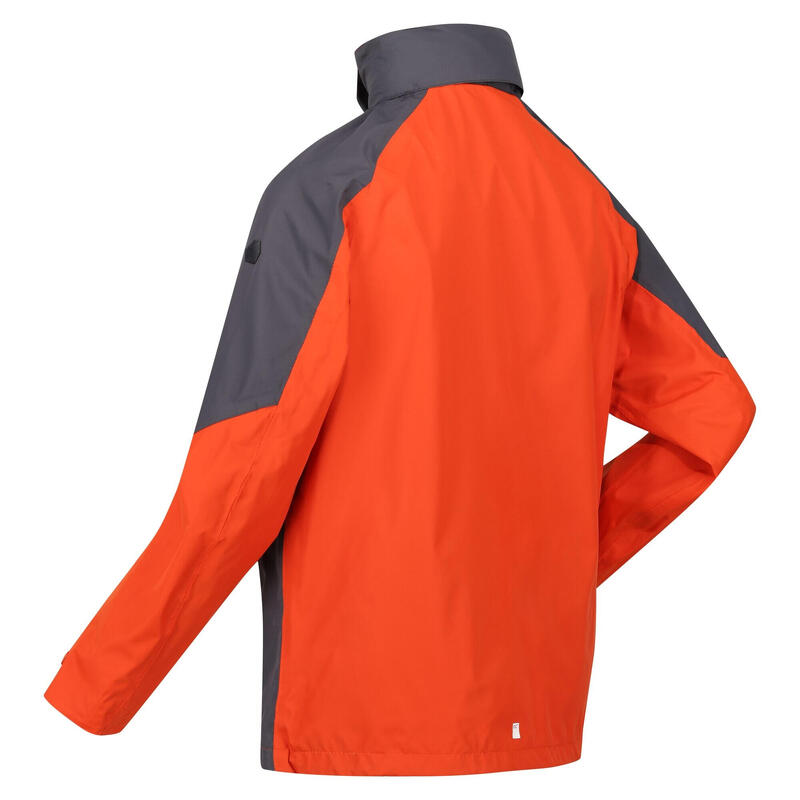 Chaqueta Calderdale IV Impermeable para Hombre Naranja Oxidado, Ceniza