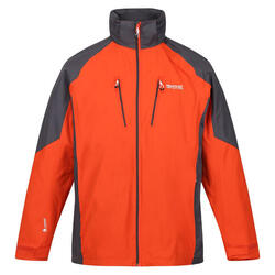 Chaqueta Calderdale IV Impermeable para Hombre Naranja Oxidado, Ceniza