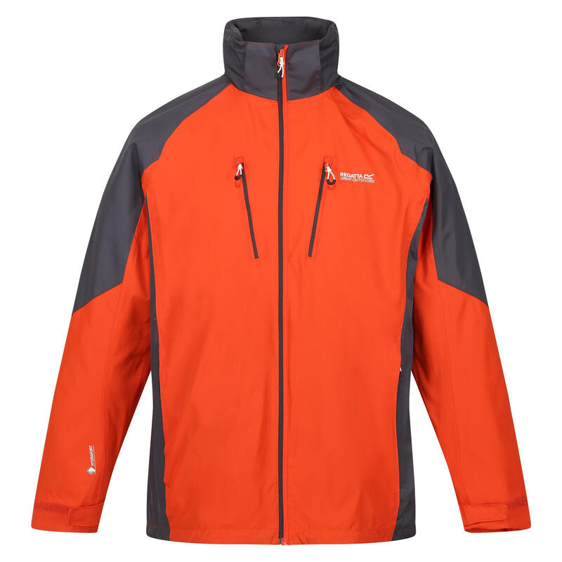 Veste imperméable CALDERDALE Homme (Rouge orangé / Cendre)