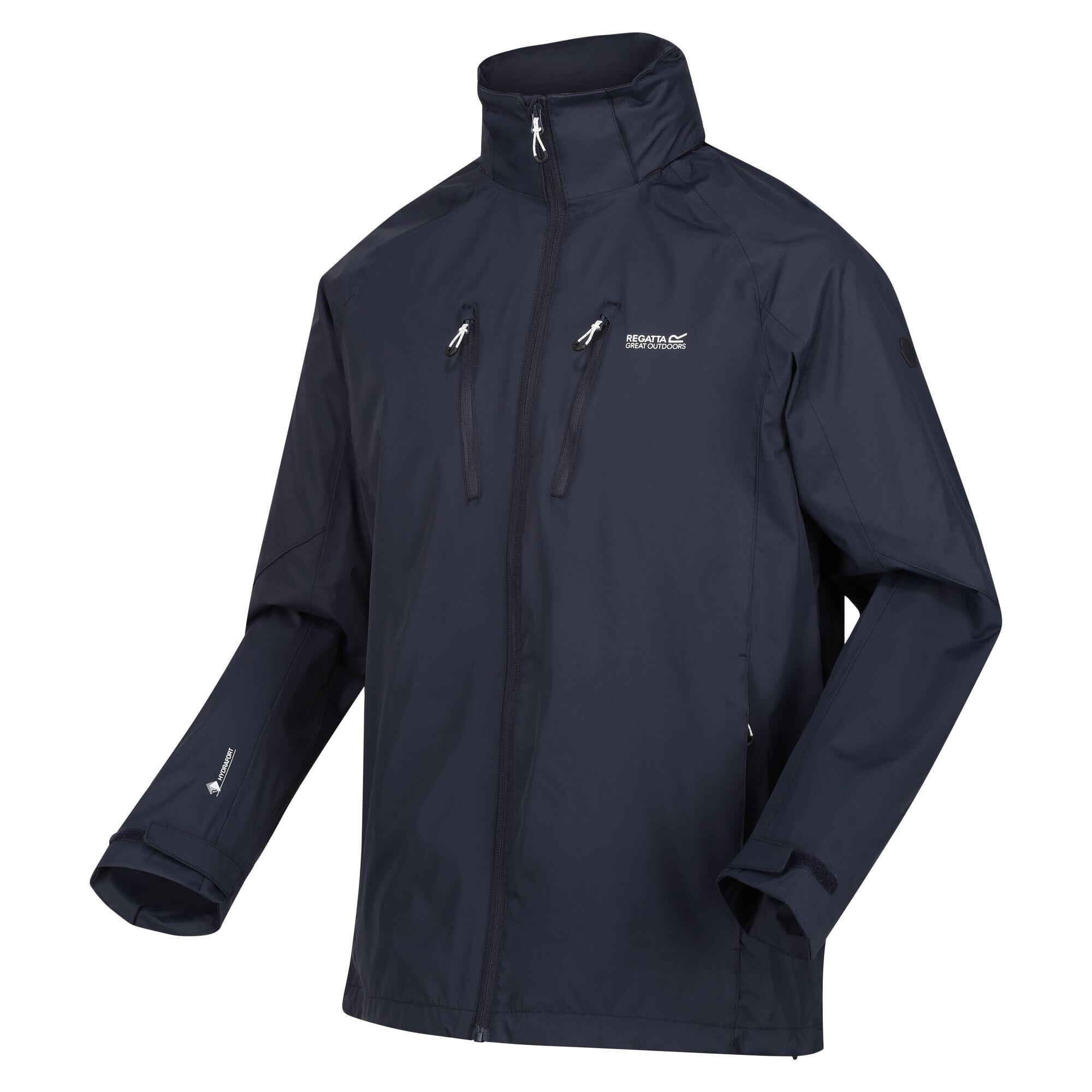 Mens Calderdale IV Waterproof Softshell Hooded Walking Jacket (Navy) 3/4