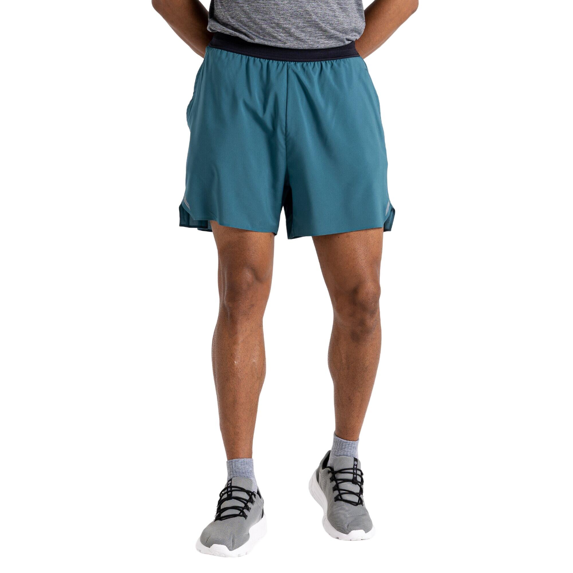 Mens Accelerate Fitness Casual Shorts (Mediterranean Green) 3/5