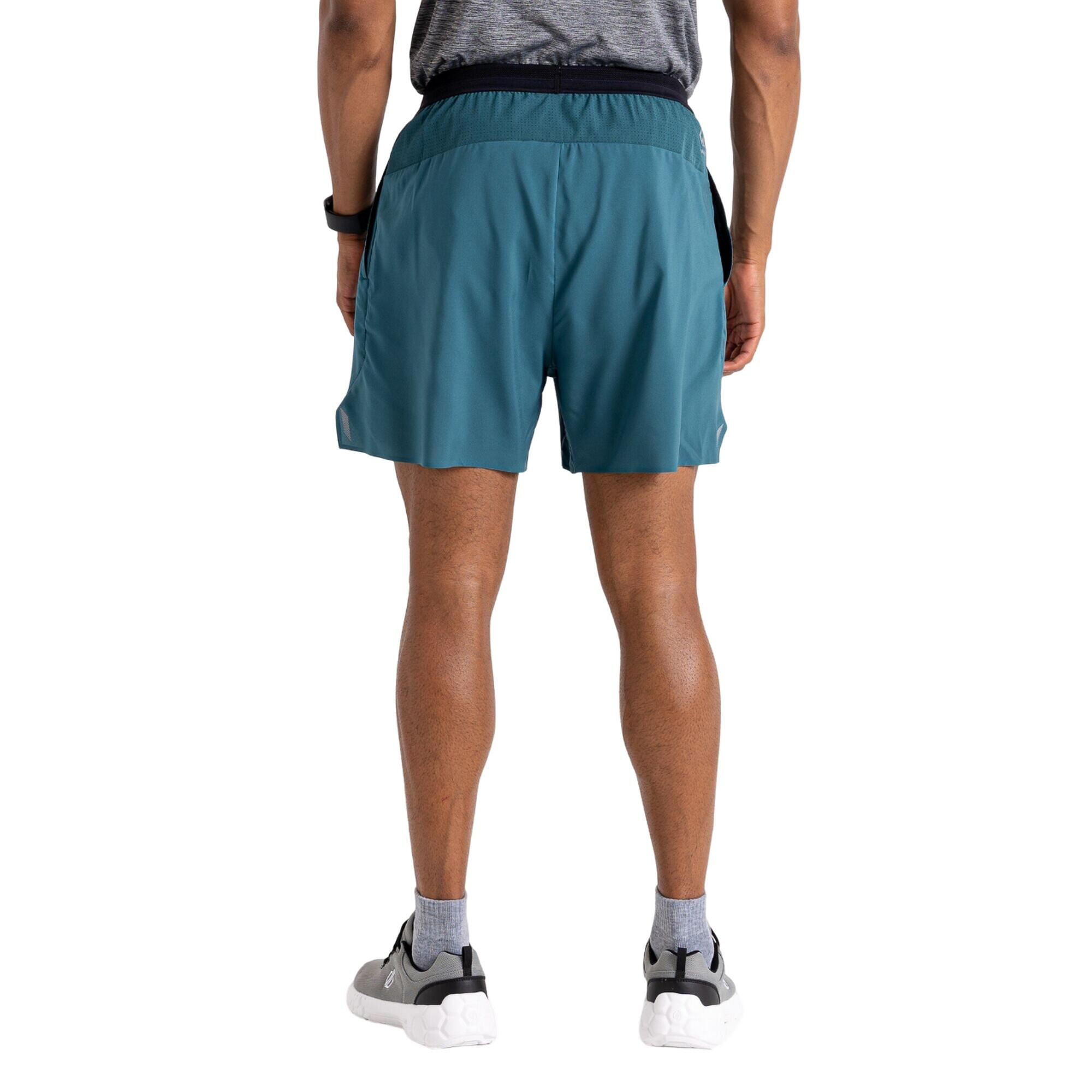 Mens Accelerate Fitness Casual Shorts (Mediterranean Green) 4/5