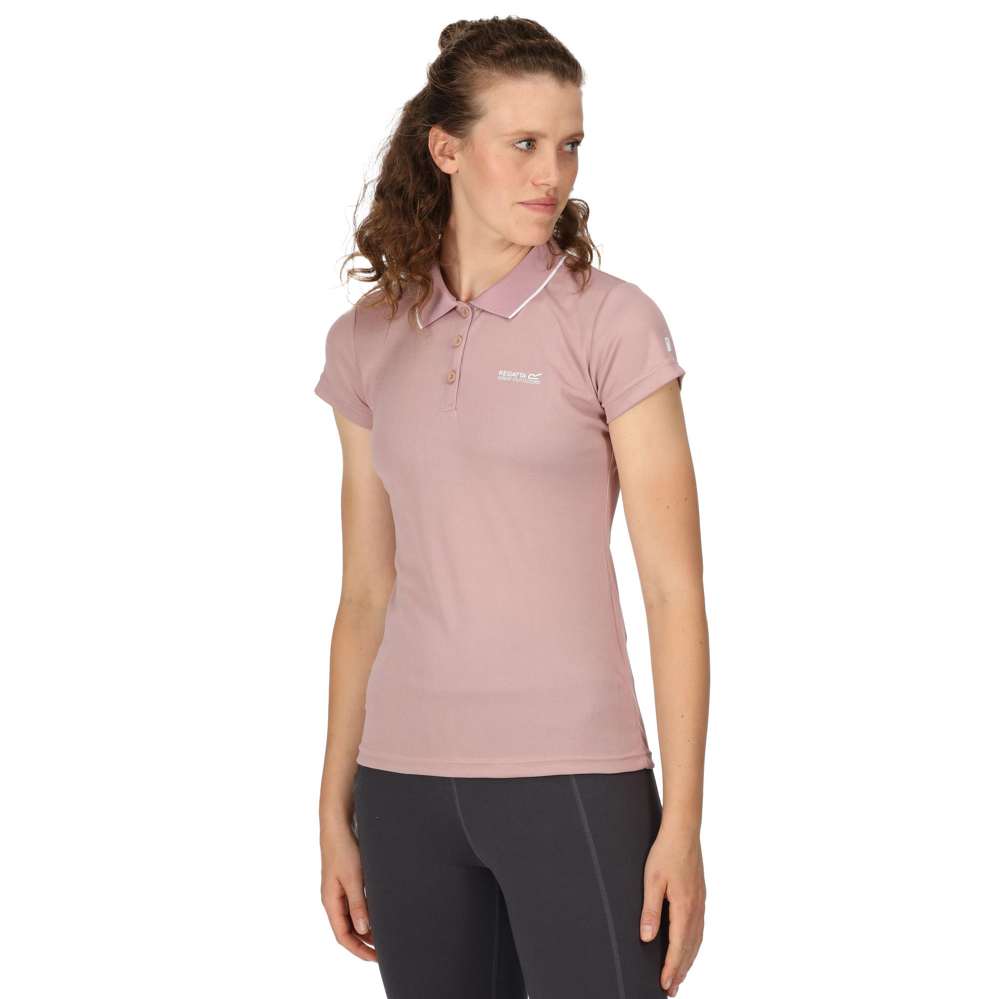 Womens/Ladies Maverick V Polo Shirt (Dusky Rose) 1/4