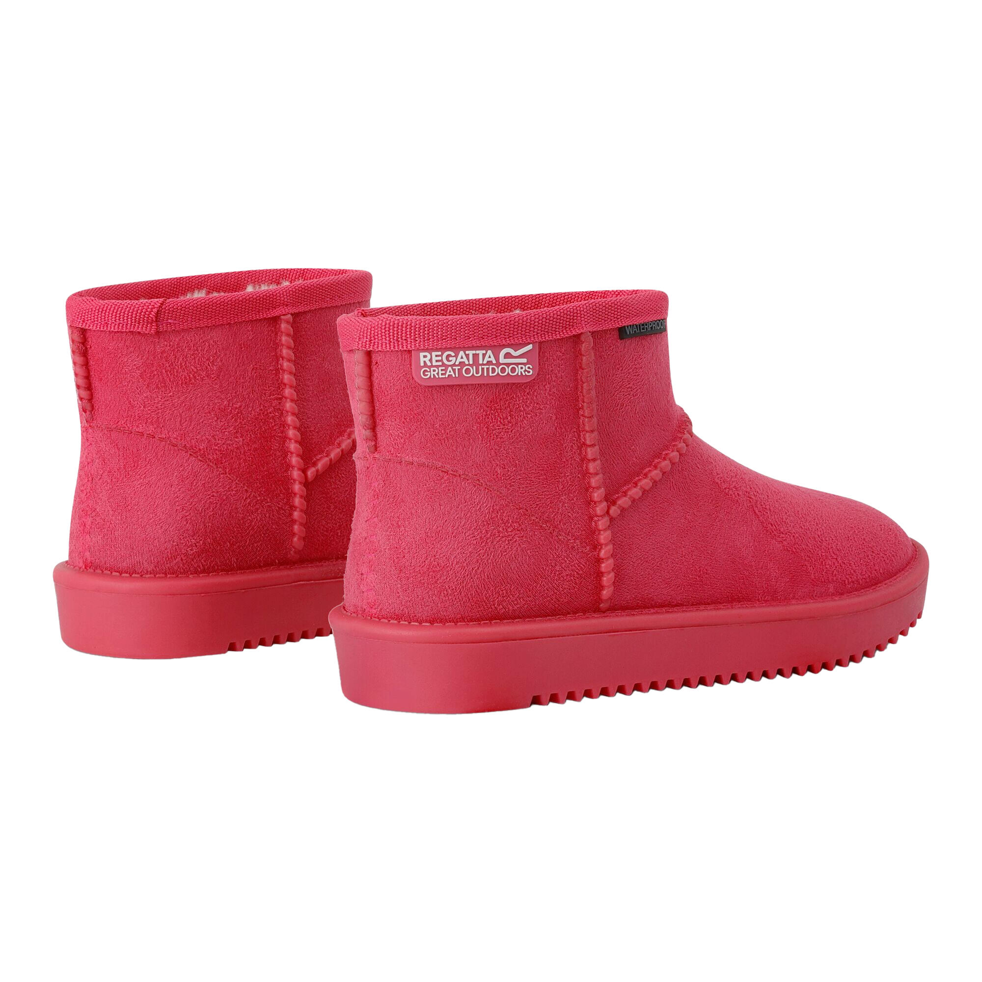 Childrens/Kids Risely Faux Fur Lined Waterproof Snow Boots (Pink Potion) 2/5