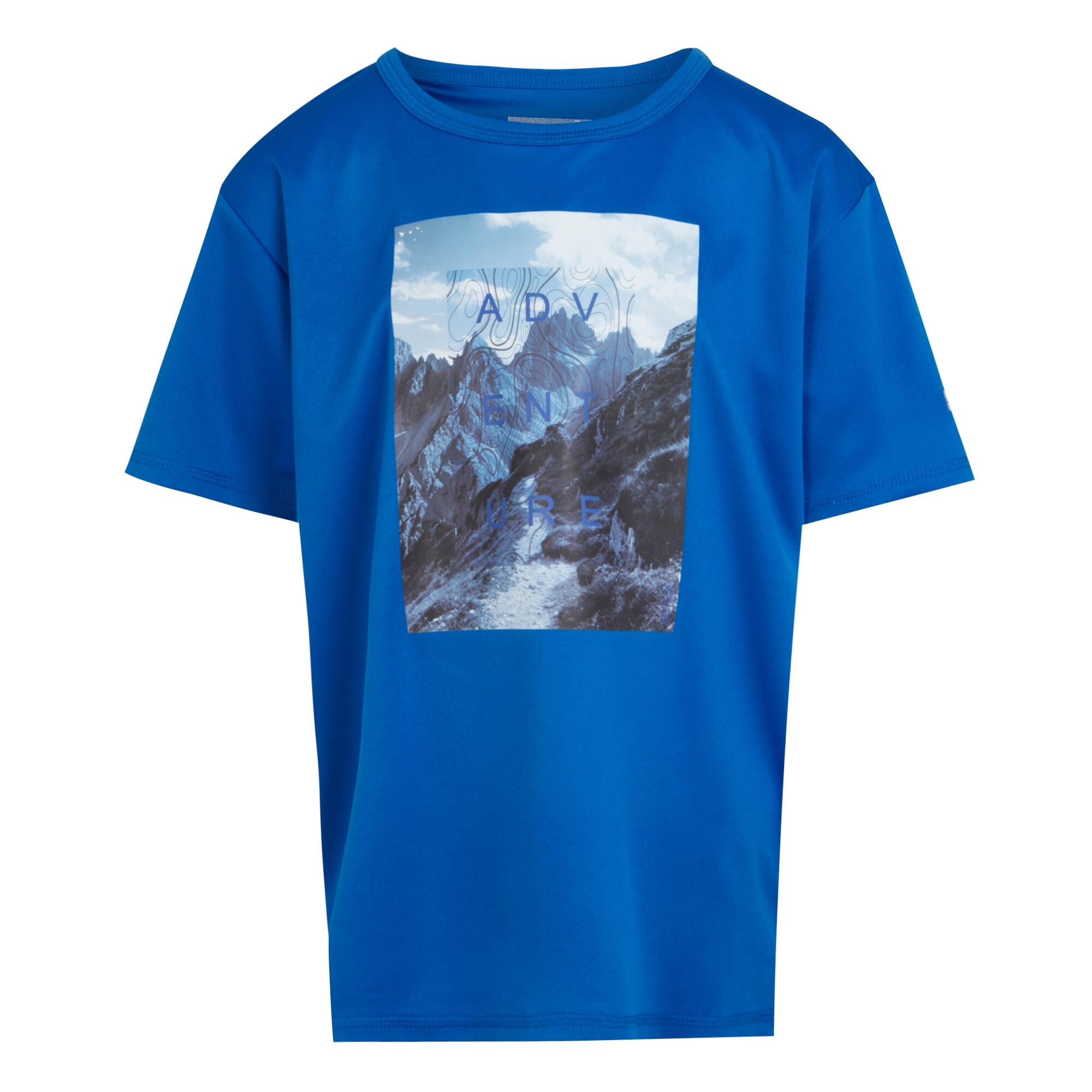 REGATTA Childrens/Kids Alvardo VIII Mountain TShirt (Oxford Blue)