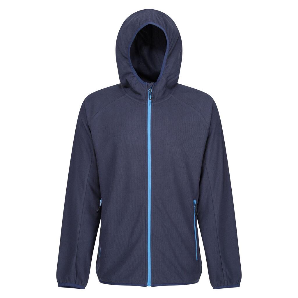 Mens Full Zip Fleece Jacket (Navy/French Blue)