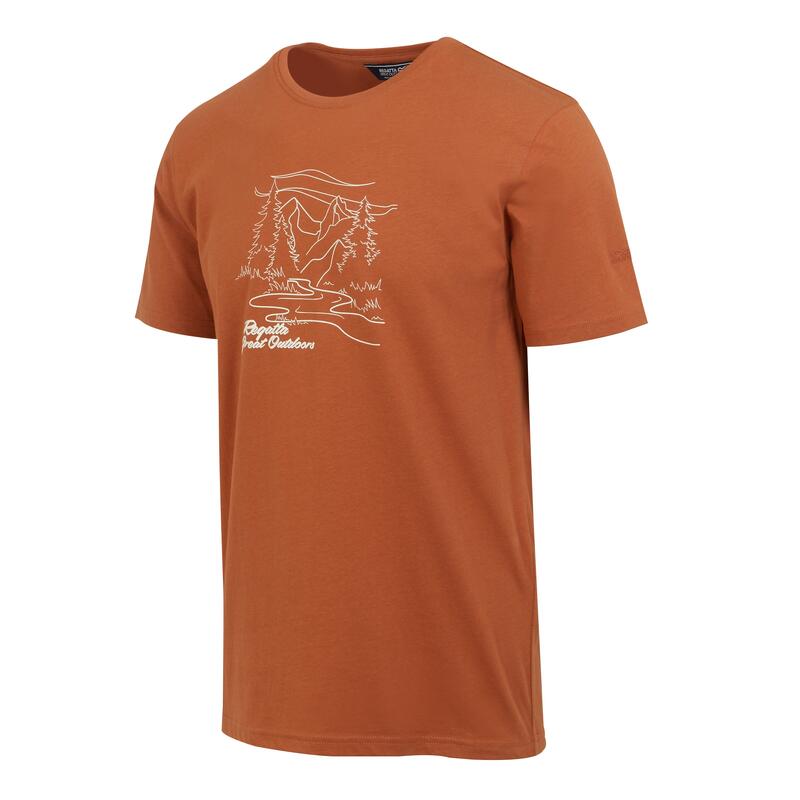 Camiseta Cline VIII Río para Hombre Arcilla Cocida Naranja