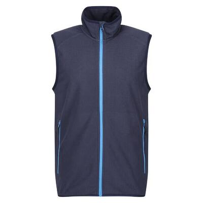 Heren fleece gilet (marine / frans blauw)