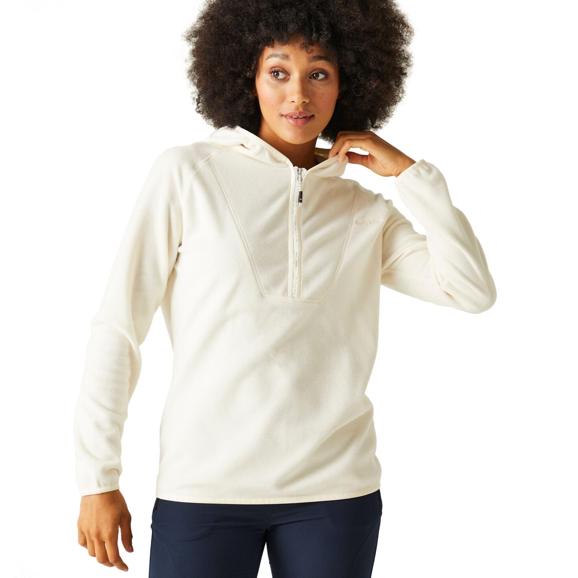 Womens/Ladies Warriewood Microfleece Half Zip Hoodie (Polar Bear) 4/5