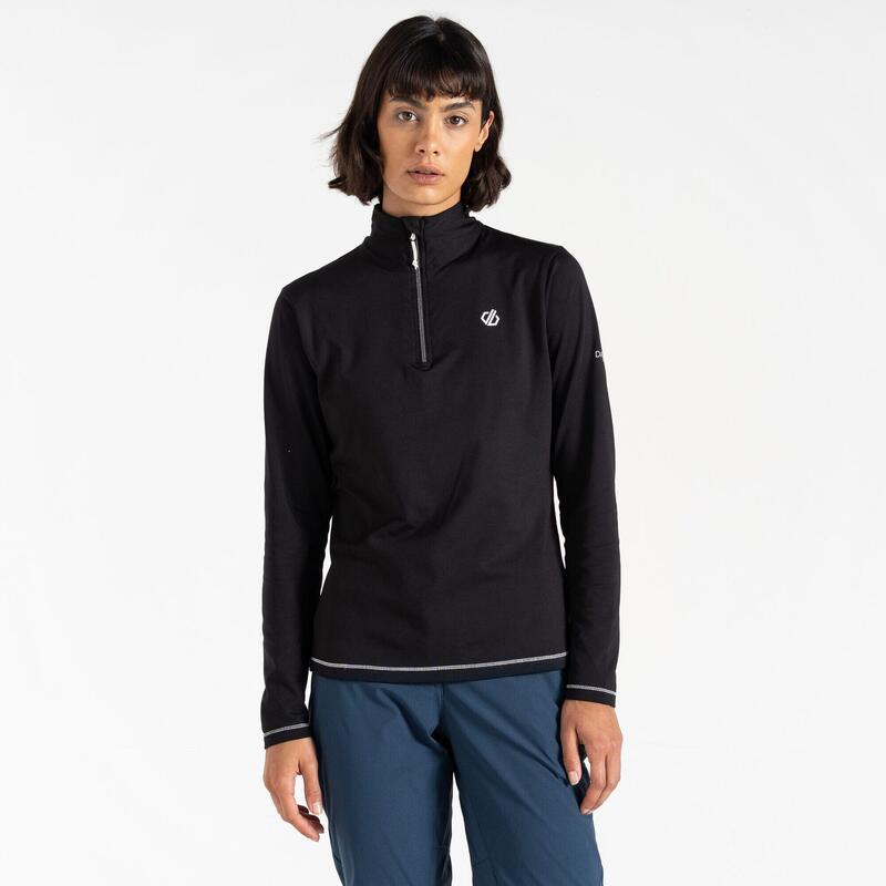 Lowline II Stretch Fitness-Midlayer für Damen - Schwarz