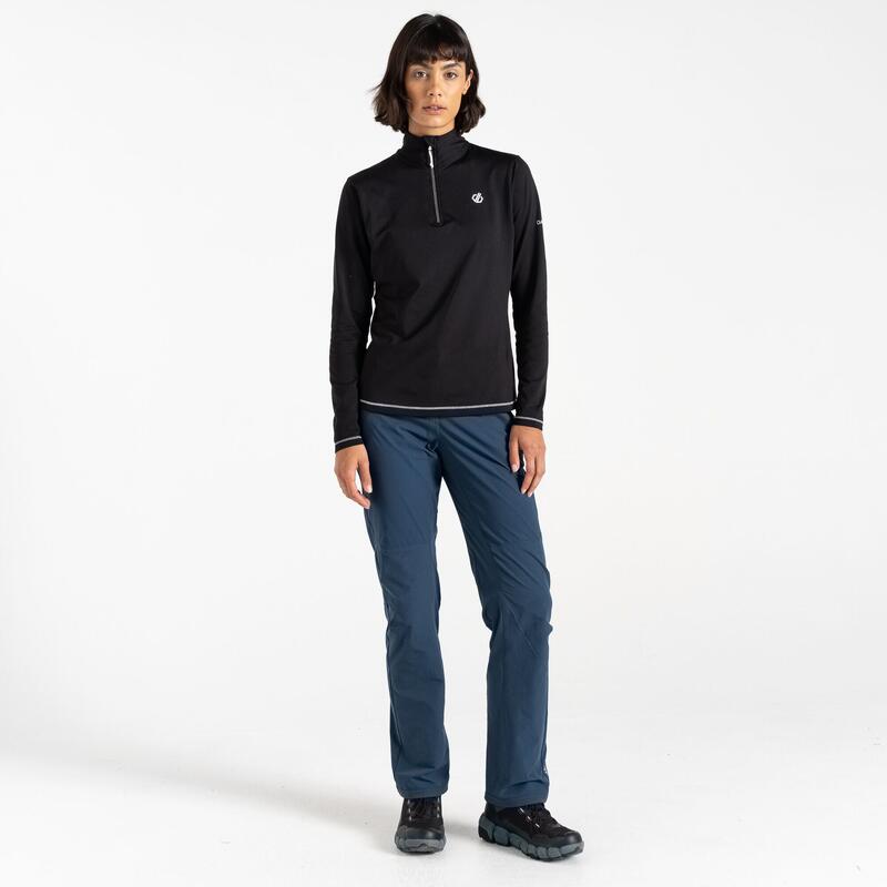 Lowline II Stretch Fitness-Midlayer für Damen - Schwarz