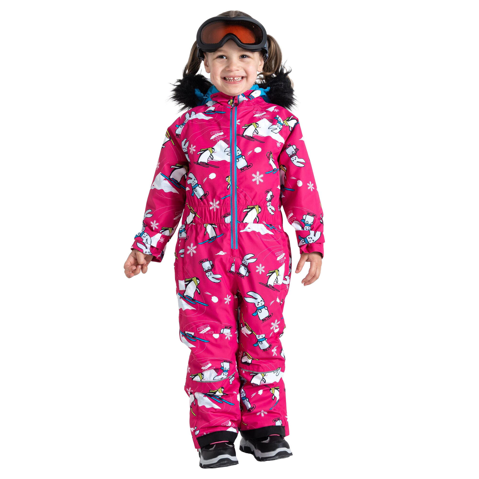 Childrens/Kids Snow Animals Snowsuit (Pink) 4/5